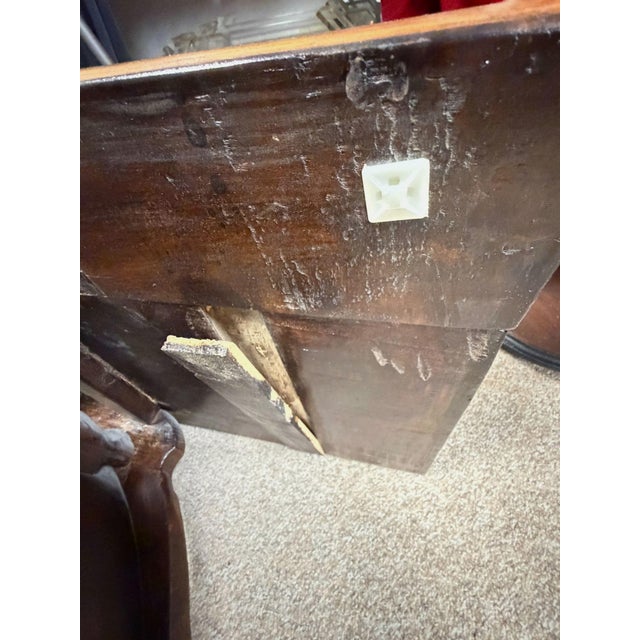 Early 20th Century Primitive Gothic Revival Flanged Top Wood Bench For Sale - Image 12 of 13