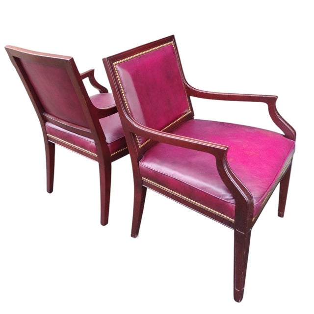 1980s Pair of Leather Armchairs by Hancock and Moore For Sale - Image 10 of 12