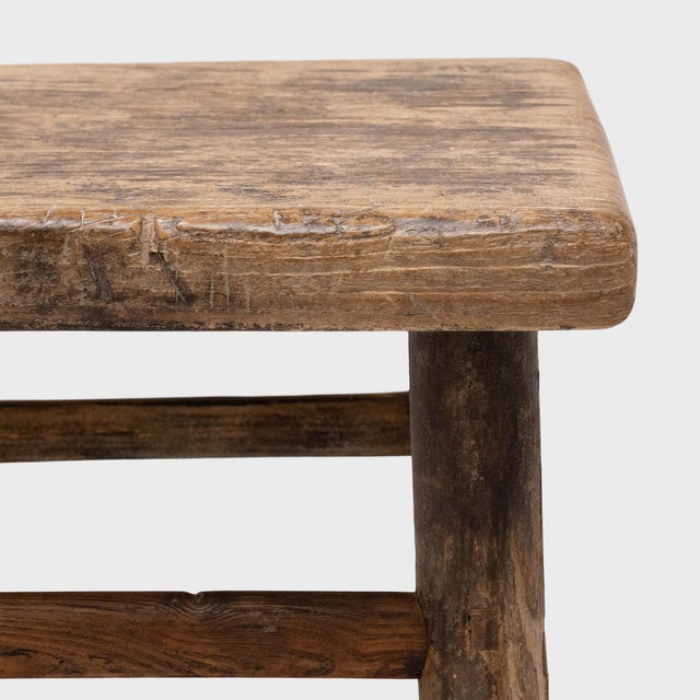 Provincial Chinese Square Stool, 19th Century For Sale - Image 4 of 4