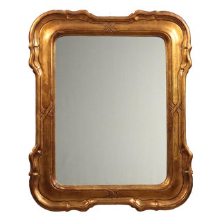 Gilded Wooden Mirror For Sale