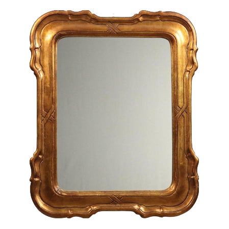 Gilded Wooden Mirror For Sale