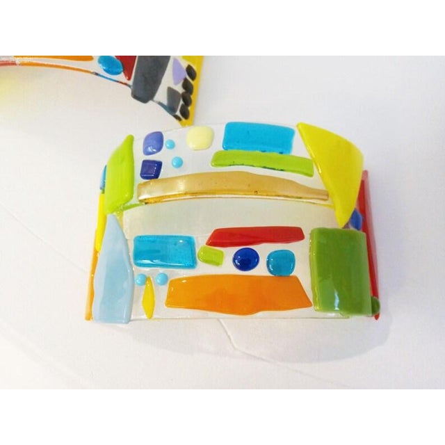 1980s 1980s Fused Art Glass Wall Objects, 8 Pcs For Sale - Image 5 of 5