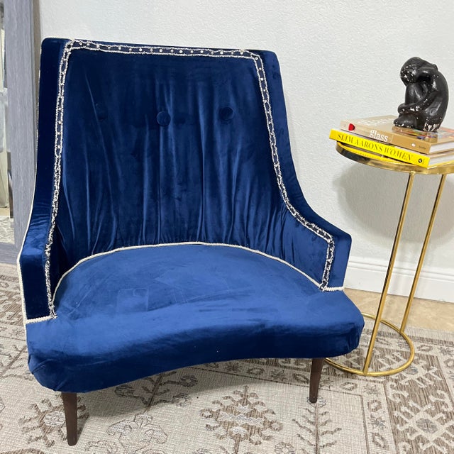 Mid-Century Modern 1950s Harvey Probber Authentic Slipper Style Lounge Chair For Sale - Image 3 of 10