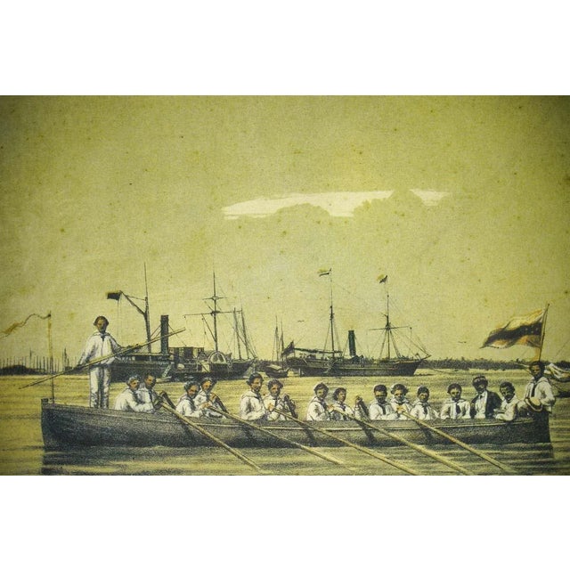 Traditional Late 20th Century Custom Wood Framed Print of Puerto Cabello For Sale - Image 3 of 5