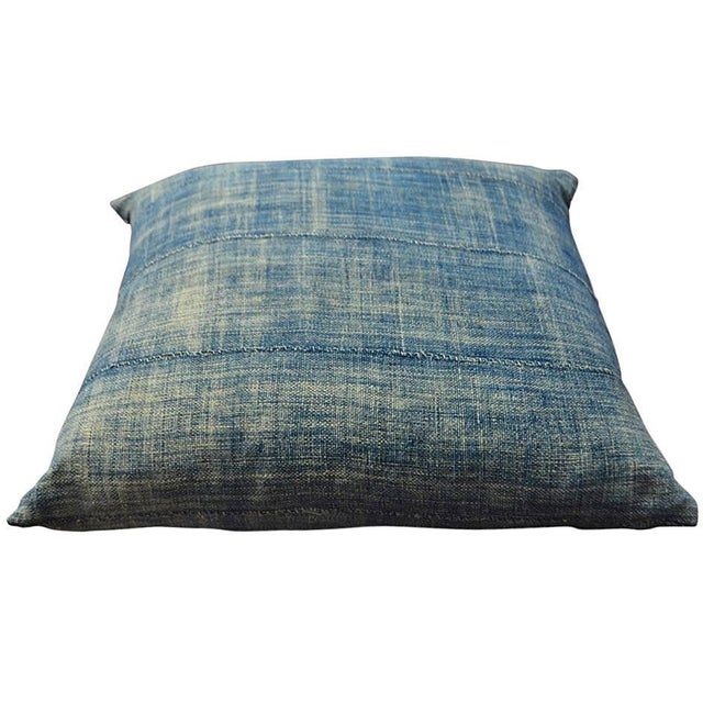 Beautiful 19th century indigo textiles from Africa, made into fabulous pillows. Antique textile on both sides with...