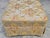 Goldenrod Sherrill Damask Jacquard Tapestry Cotton Rolling Ottoman For Sale - Image 8 of 12