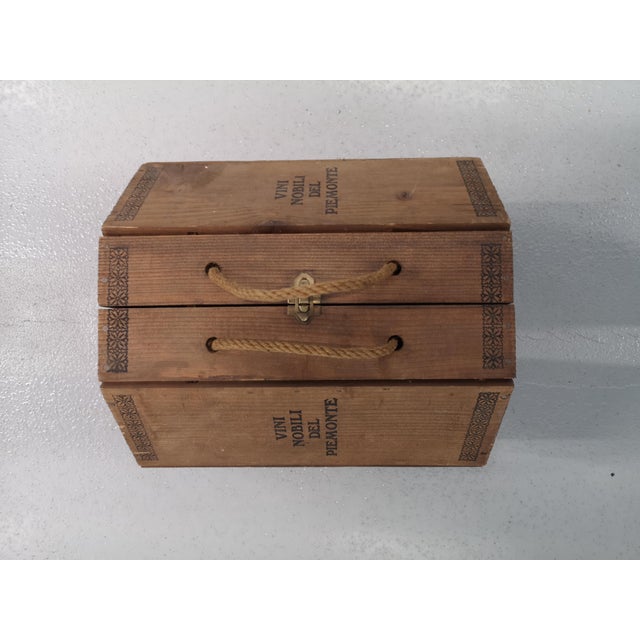 Wood Wooden Wine Box, 1960s For Sale - Image 7 of 13