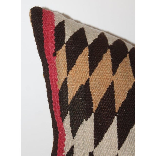 Early 20th Century Wool Geometric Weaving Pillows, Pair For Sale - Image 5 of 6