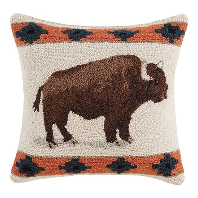 Roaming Buffalo Hook Pillow