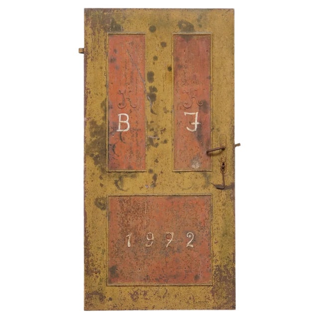 Hungarian Hand Painted Anti Looting Security Door, 1922 For Sale