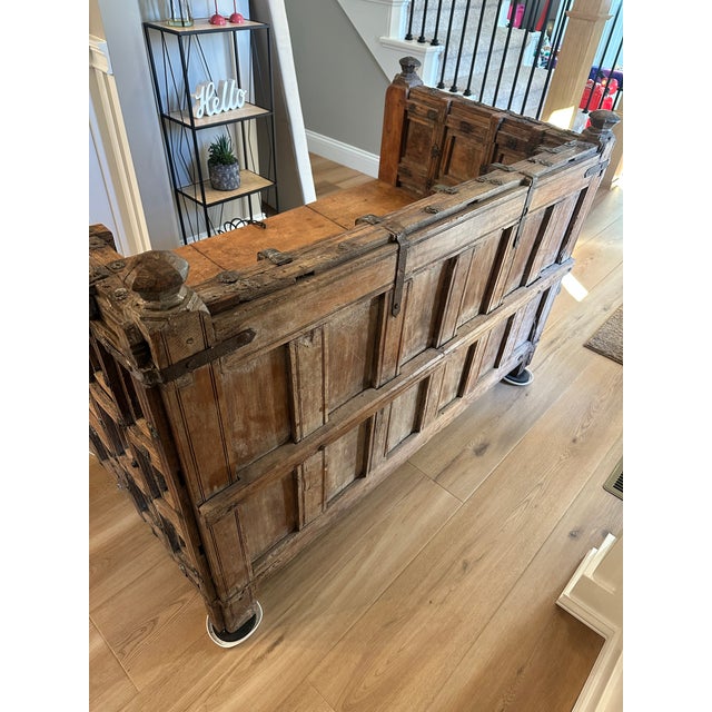 17th Century Oak Paneled Closed Bench, Attributed to Northern Europe, Late 17th Century For Sale - Image 5 of 14