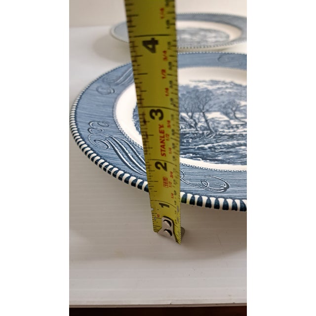 Mid 20th Century Currier & Ives Royal Usa Dinner Plates the Old Grist Mill Set of 8 For Sale - Image 10 of 12