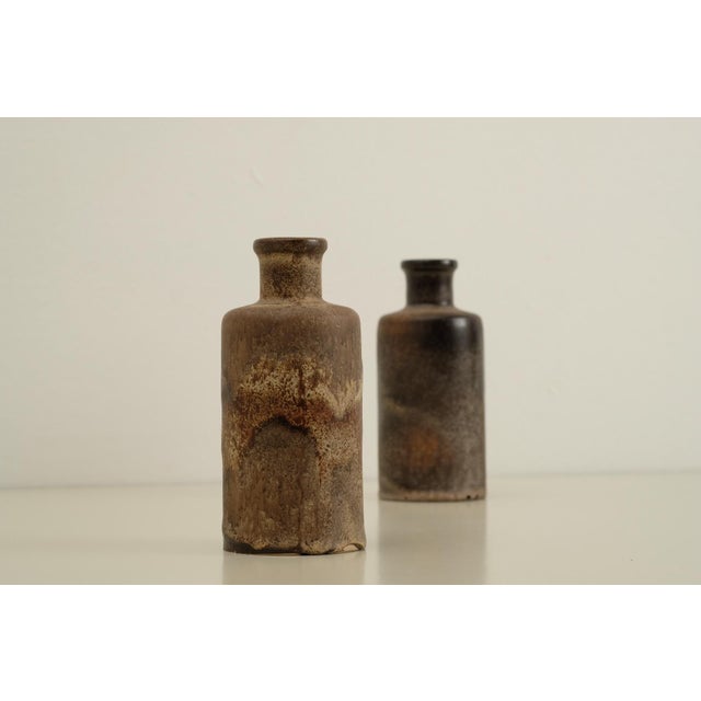 Mid-Century Modern Studio Ceramic Vases, 1960s, Set of 2 For Sale - Image 3 of 11