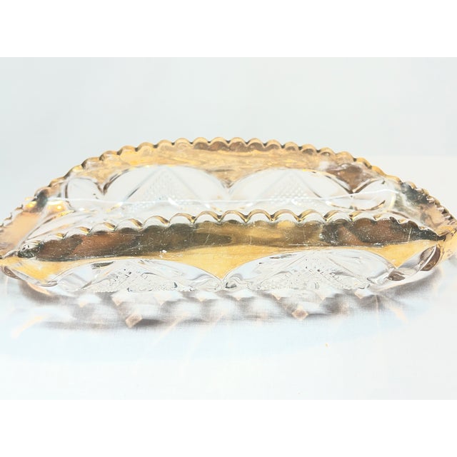 Antique Eapg "Heart With Thumbprint" Gilt Glass Creamer & Bowl Set For Sale In New York - Image 6 of 9