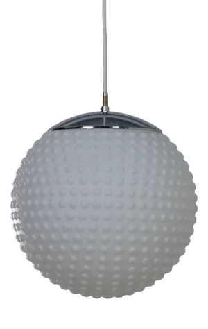White Opal Glass Pendant by Rolf Krüger for Staff, 1960s