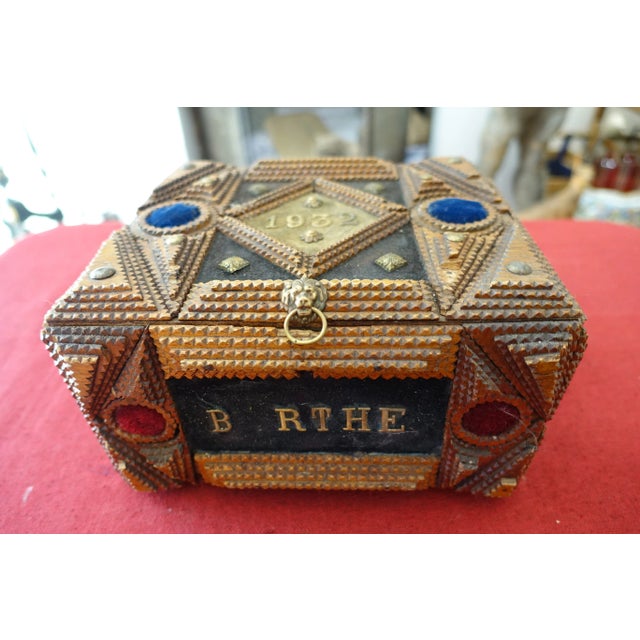 Tan Tramp Art Wedding Box, 1920s For Sale - Image 8 of 8