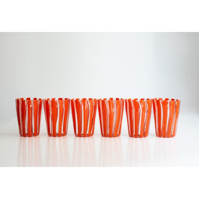 Red Ribes Collectable Glasses from Mariana Iskra, Set of 6 For Sale - Image 8 of 8