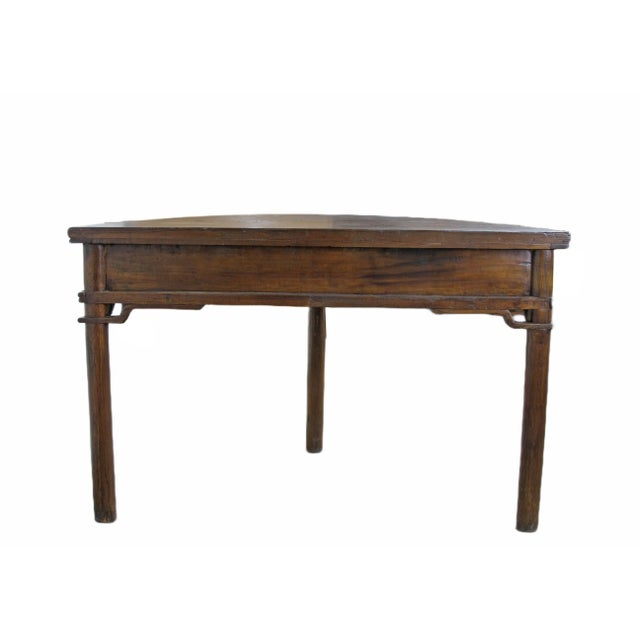 Half Moon Antique Chinese Hallway Console Table For Sale - Image 9 of 10
