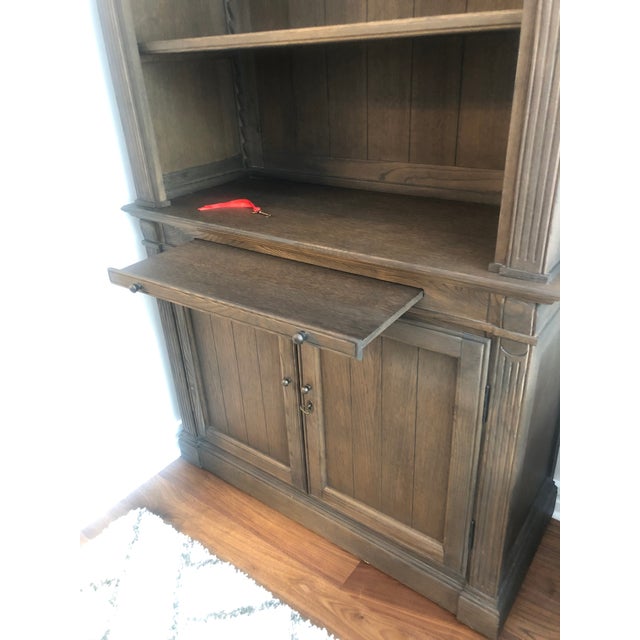 Restoration Hardware Library Bookcase in Drifted Oak Chairish