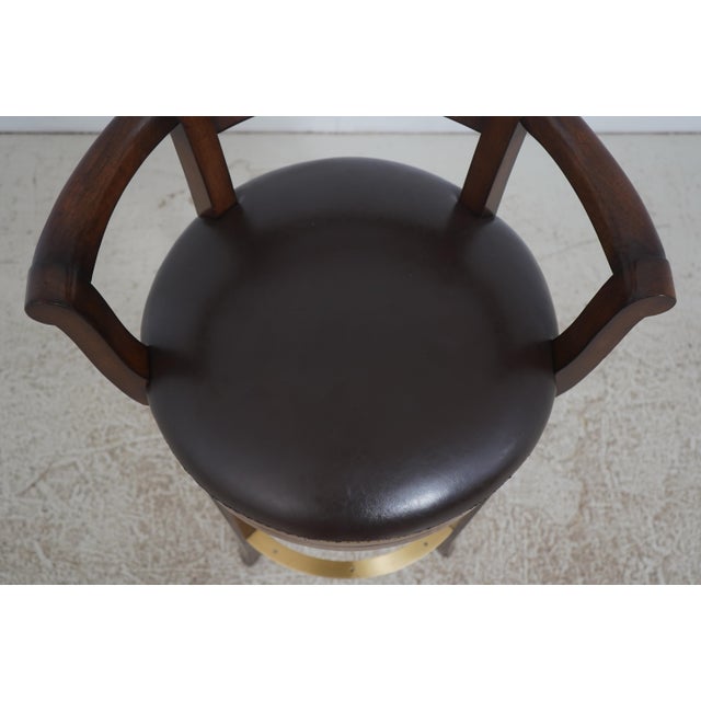 Set of 4 Woodbridge Swivel Seat Bar Stool Chairs For Sale - Image 9 of 18
