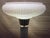 1970s Mid Century Modern Gray Lucite Torchiere Floor Lamp W/ Opaque Ribbed Glass Shade For Sale In Savannah - Image 6 of 9