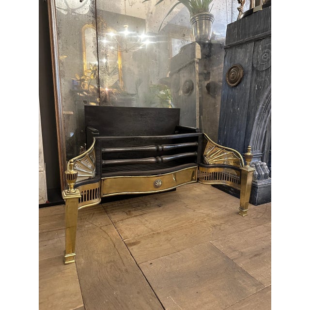 Antique English Brass Fire Grate, 1890 For Sale - Image 9 of 10