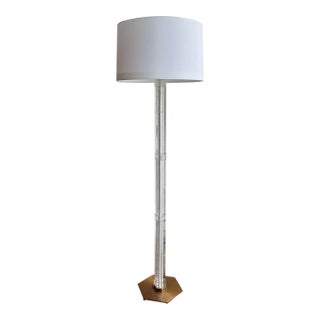 Revelation Modern Quartz Shimmer Floor Lamp For Sale