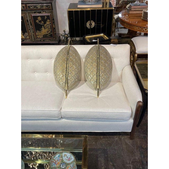 Gold Modern Murano Sconces - Pair For Sale - Image 8 of 8
