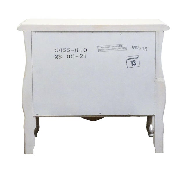 Thomasville Furniture Debussy Collection Off White Painted French Provincial 29" Two Drawer Nightstand 9455-810 For Sale - Image 10 of 12