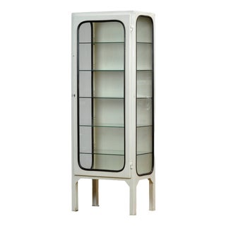 Vintage Medical Cabinet in Glass and Iron, 1970s For Sale