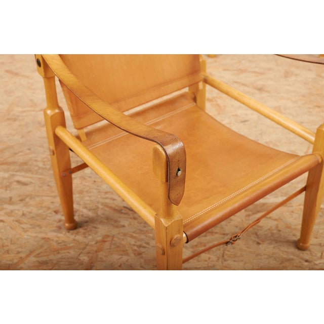 Wood Colonial Armchair with Beechwood Frame and Leather Upholstery by Wilhelm Kienzle for Wohnbedarf, 1928 For Sale - Image 7 of 16