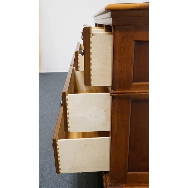 Wood Stanley Furniture Solid Cherry Contemporary Traditional 63" Double Dresser 23213 For Sale - Image 7 of 13
