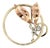 1940s 10 Karat Forstner 3 Diamond Circle and Leaf Brooch For Sale