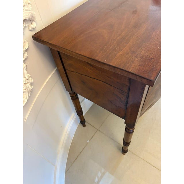 Small Antique George III Figured Mahogany Bow Front Sideboard, 1800s For Sale - Image 10 of 14