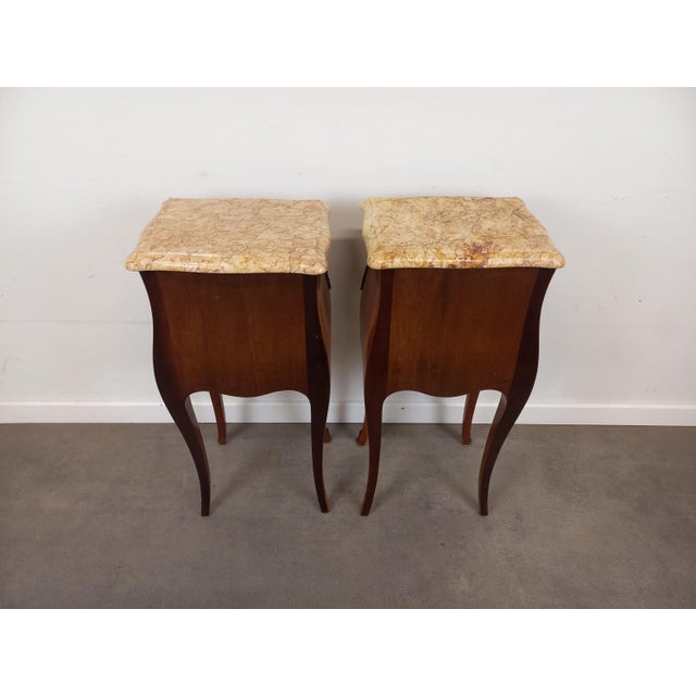 Louis XV Style Bedside Tables, 1950s, Set of 2 For Sale - Image 13 of 18
