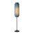 Lollipop Floor Lamp - Black Nickel, Sky Blue Linen Double Shade, on/Off Pull Chain For Sale - Image 4 of 16