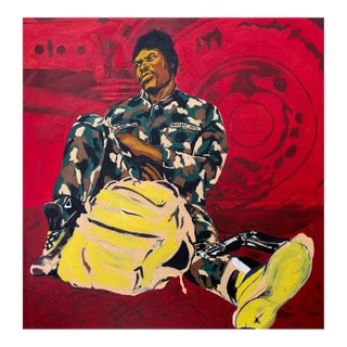 No Price Worth Being Here, Acrylic Wall Painting on Canvas, Military, Realism (2023) For Sale