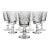 Late 20th Century Webb Corbett Wec2 English Lead Crystal Water Goblets Set of 8 For Sale
