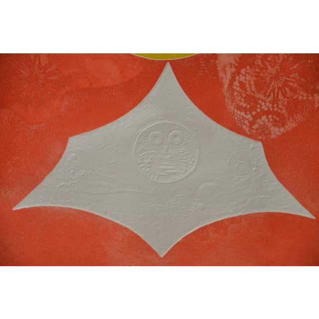 Mid 20th Century Dang Lebadang Embossed Color Etching C.1970 For Sale - Image 5 of 8