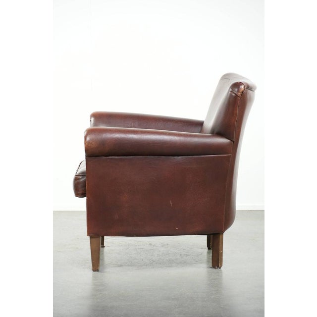 Club Chair in Sheepskin Leather For Sale - Image 5 of 18