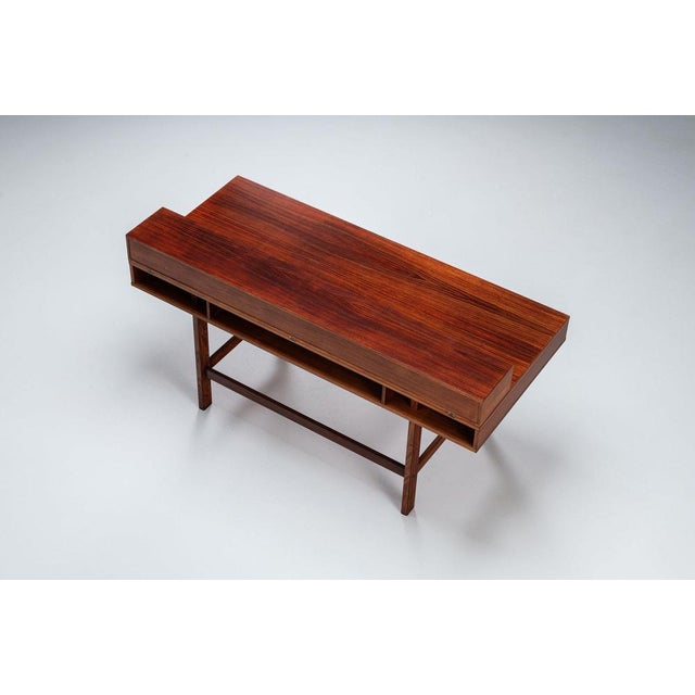 Flip-Top Partners Desk in Rosewood attributed to Peter Løvig Nielsen for Løvig, Denmark, 1960 For Sale - Image 9 of 18