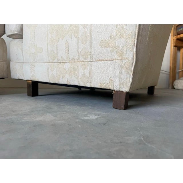 1970’s Mid-Century Modern Dunbar-Style Upholstered Lounge Chairs – A Pair/ Sold For Sale - Image 11 of 12