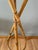 Unmarked Rosenthal Netter Beautiful vintage coastal pedestal stand crafted from natural bamboo and rattan, featuring a...
