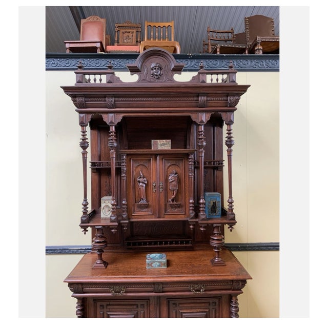 Late 19th Century Antique Neo-Renaissance Cupboard, 1880 For Sale - Image 5 of 13