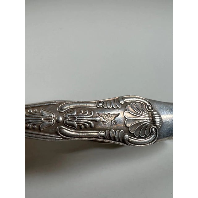 Metal Vintage Usn Claw Sugar Ice Tongs Decorative Design Navy Silver Eagle For Sale - Image 7 of 10