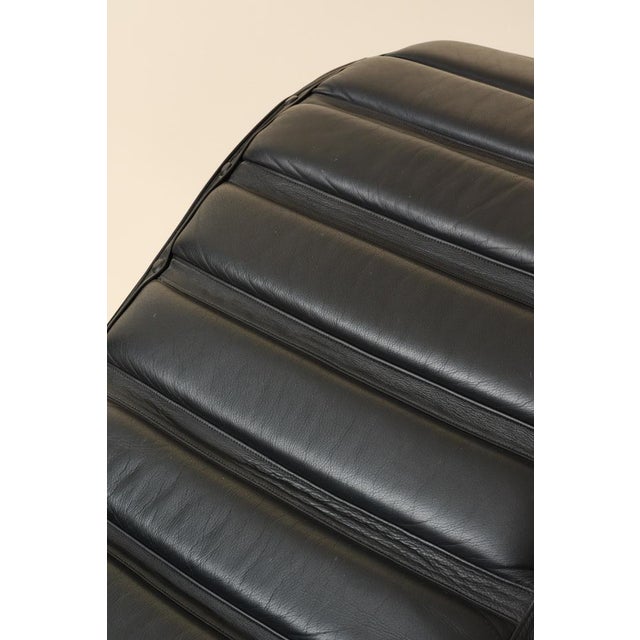 Black Brass and Leather Chaise Lounge by Mats Theselius, 1990s For Sale - Image 8 of 12