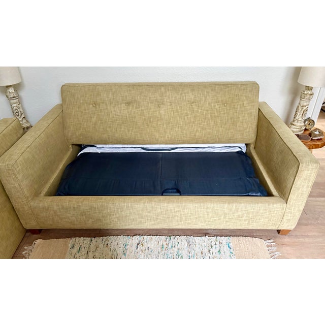 Vintage Custom Made Upholstered Sofa Bed For Sale In Sacramento - Image 6 of 7