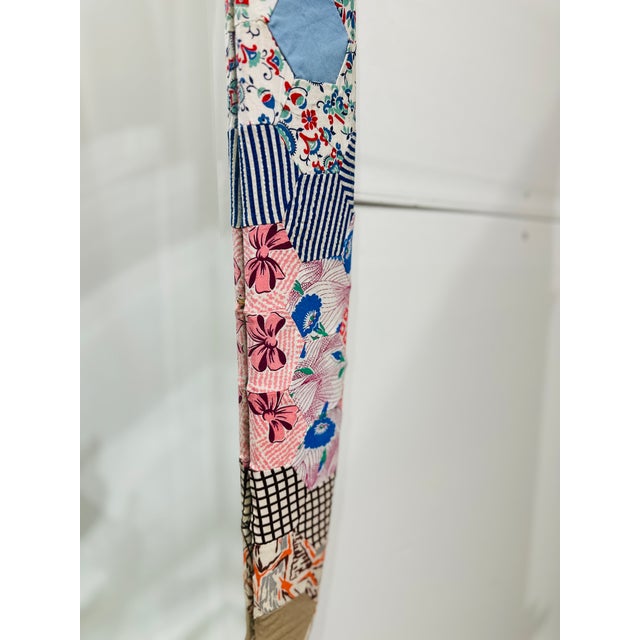 Glass Custom Made Antique Quilt Mirror For Sale - Image 7 of 7