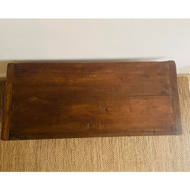 Rustic French Farmhouse Coffee Table in Oak For Sale - Image 3 of 12