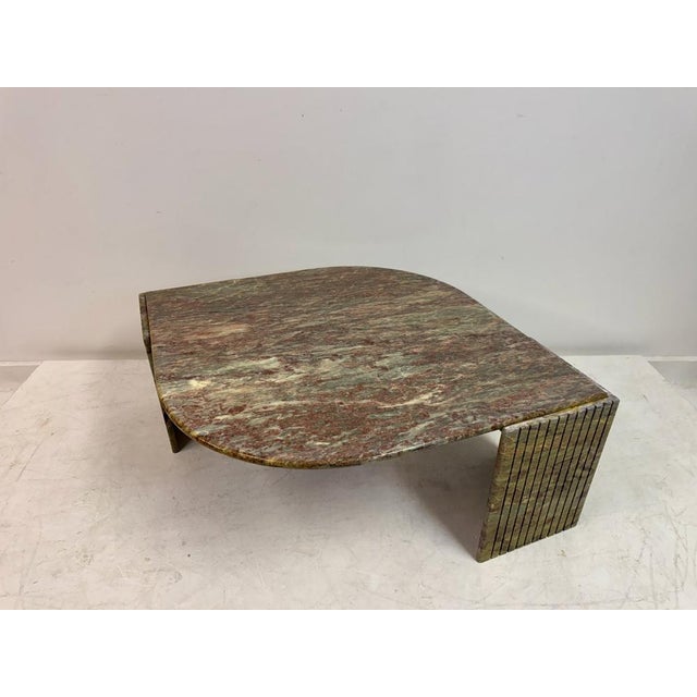 Gray Vintage Eye-Shaped Marble Table, 1990s For Sale - Image 8 of 13